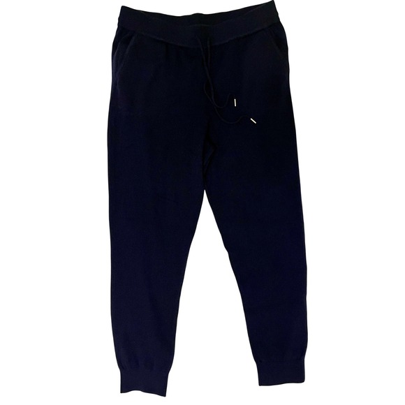 Quince Cashmere Jogger Sweatpants True Navy L NWOT Lounge Luxe - Picture 2 of 8